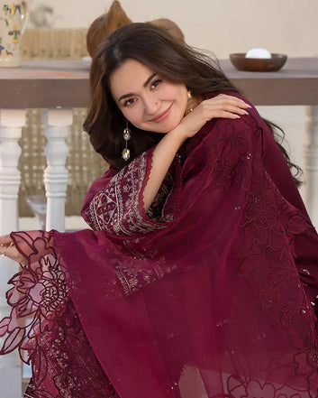 Ally's | 3PC Luxury Dhanak | Dhanak Embroidered Shawl